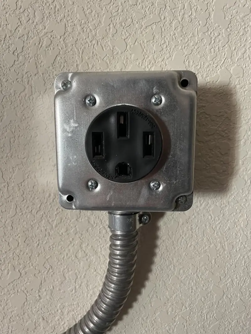NEMA 14-50 outlet installed for Electrical Panel Upgrade in Franklin